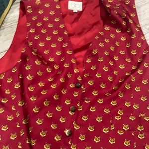 Wathne silk Fox vest. Private label rare item